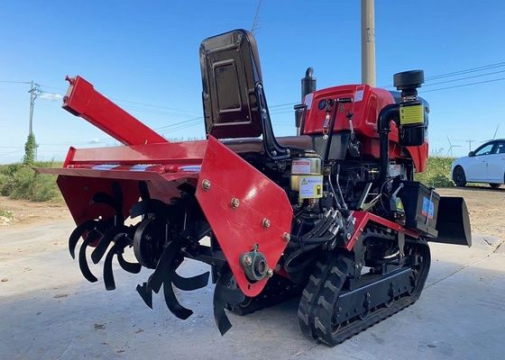 35 HP Ride On Rotary Tiller Trattor Paddy Land Crawler Tractor
