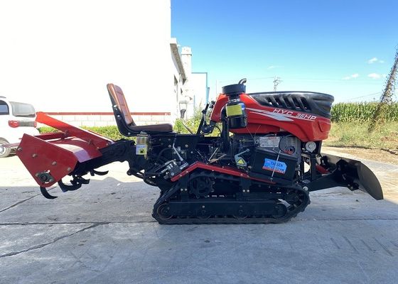 35 HP Ride On Rotary Tiller Trattor Paddy Land Crawler Tractor