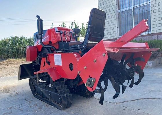 35 HP Ride On Rotary Tiller Trattor Paddy Land Crawler Tractor
