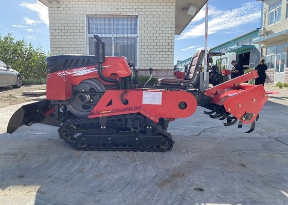 35 HP Ride On Rotary Tiller Trattor Paddy Land Crawler Tractor