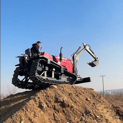 Motore di 80 CV Piccoli trattori agricoli con escavatore