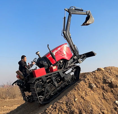 Motore di 80 CV Piccoli trattori agricoli con escavatore