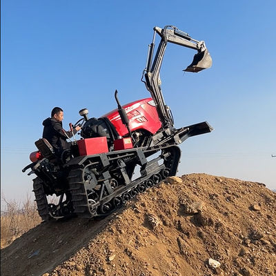 Motore di 80 CV Piccoli trattori agricoli con escavatore