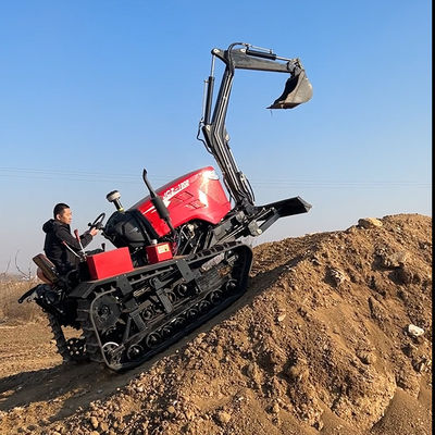 Motore di 80 CV Piccoli trattori agricoli con escavatore