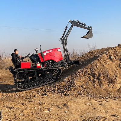 Motore di 80 CV Piccoli trattori agricoli con escavatore