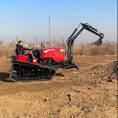 Motore di 80 CV Piccoli trattori agricoli con escavatore