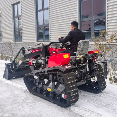 Mini Orchard 50HP Paddy Field Crawler Tractor Macchine agricole con caricatore