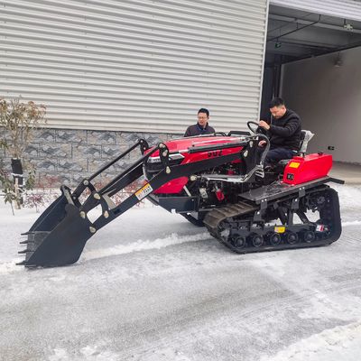 Mini Orchard 50HP Paddy Field Crawler Tractor Macchine agricole con caricatore