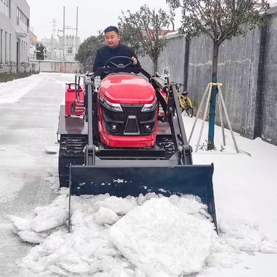 Mini Orchard 50HP Paddy Field Crawler Tractor Macchine agricole con caricatore