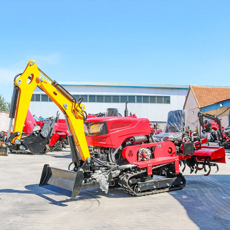 Nuovi arrivi affidabili e economici Mini-Crawler Tractor con Rototiller Mower Dozer Backfill Tractor Crawler