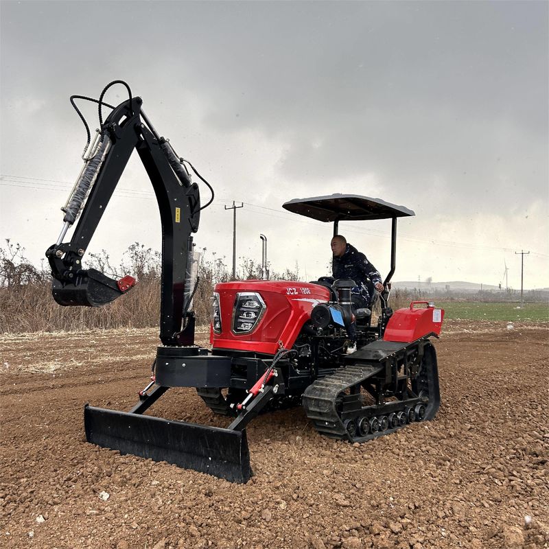 Trattore a trascinatore compatto da 100 CV Trattore idraulico per aziende agricole compatto con caricatore / escavatore anteriore